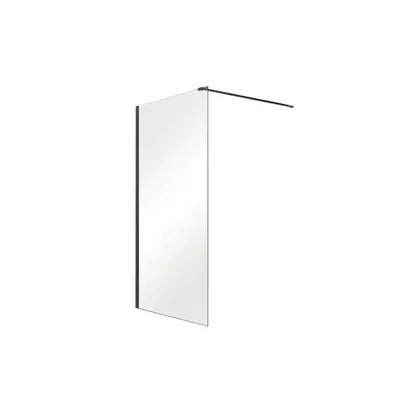 BESCO Walk-in sprchová zástěna AVEO BLACK 90 cm, černá, čiré sklo