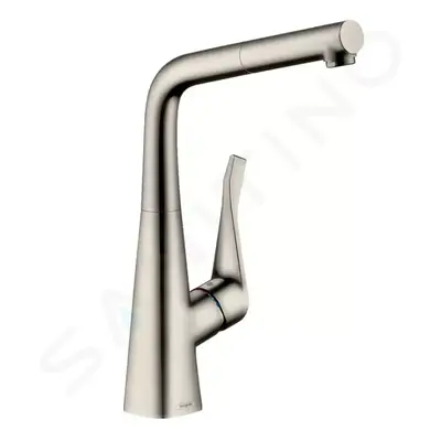 Hansgrohe 73812800 - Dřezová baterie M7114-H320 s výsuvnou sprškou, sBOX, vzhled nerezu