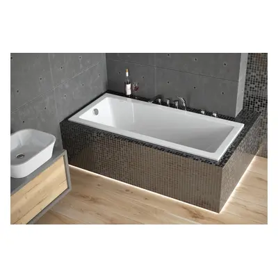 BESCO Obdélníková vana MODERN SLIM - 150 x 70(69,5) cm, s nožičkami