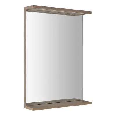 Aqualine KORIN STRIP zrcadlo s LED osvětlením 50x70x12cm, dub platin