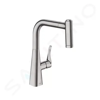 Hansgrohe 73800800 - Dřezová baterie M7116-H220 s výsuvnou sprškou, sBOX, vzhled nerezu