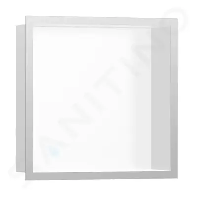 Hansgrohe 56099800 - Výklenek do stěny s designovým rámem, 30x30x10 cm, matná bílá/kartáčovaná n