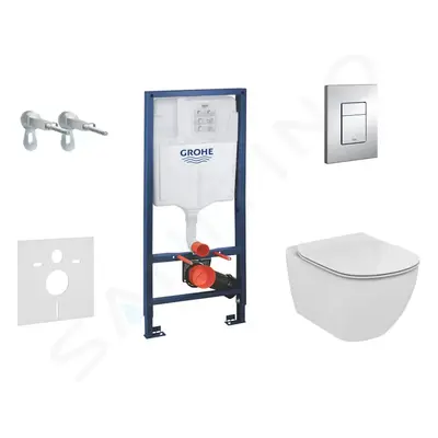 Grohe 38528SET-KU - Set předstěnové instalace, klozetu a sedátka Ideal Standard, Aquablade, Soft