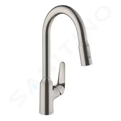 Hansgrohe 71800800 - Dřezová baterie M429-H220 s výsuvnou sprškou, vzhled nerezu