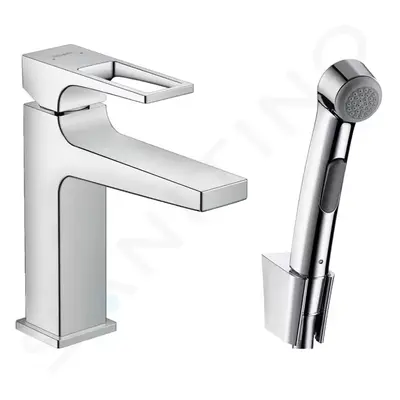 Hansgrohe 74522000 - Umyvadlová baterie s výpustí a ruční sprchou Bidette, chrom