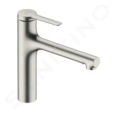 Hansgrohe 74823800 - Dřezová baterie s výsuvnou sprškou, sBox, vzhled nerezu