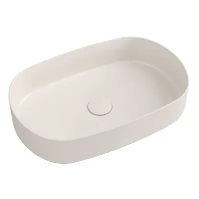 Isvea INFINITY OVAL keramické umyvadlo na desku, 55x36cm, ivory