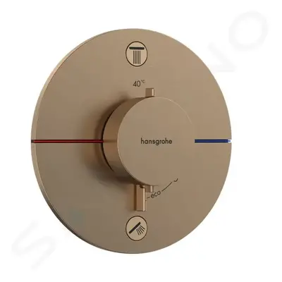 Hansgrohe 15554140 - Termostatická baterie pod omítku, pro 2 spotřebiče, kartáčovaný bronz