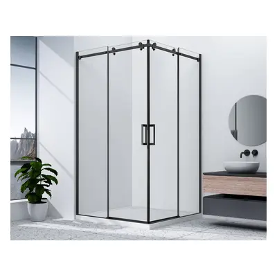 Gelco DRAGON BLACK čtvercový sprchový kout 800x800mm, rohový vstup