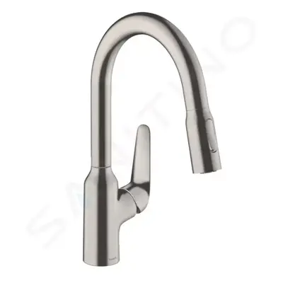 Hansgrohe 71801800 - Dřezová baterie M429-H180 s výsuvnou sprškou, vzhled nerezu