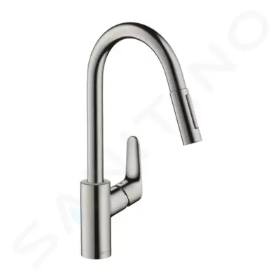 Hansgrohe 73880800 - Dřezová baterie M4116-H240 s výsuvnou sprškou, sBOX, vzhled nerezu