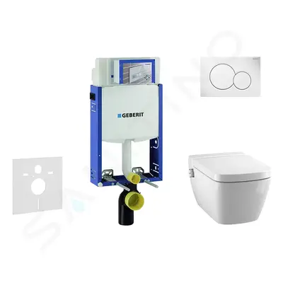 Geberit 110.302.00.5 NT1 - Modul pro závěsné WC s tlačítkem Sigma01, alpská bílá + Tece One - sp