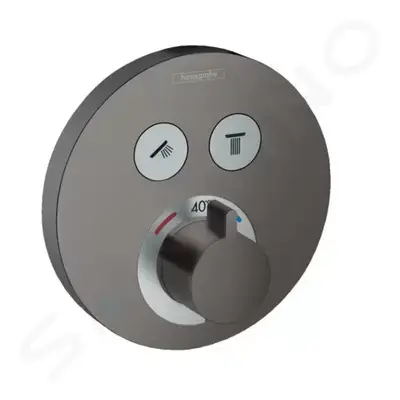 Hansgrohe 15743340 - Termostatická baterie pod omítku pro 2 spotřebiče, kartáčovaný černý chrom