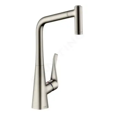 Hansgrohe 73801800 - Dřezová baterie M7116-H320 s výsuvnou sprškou, sBOX, vzhled nerezu