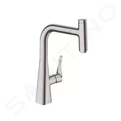 Hansgrohe 14857800 - Dřezová baterie s výsuvnou koncovkou, vzhled nerezu