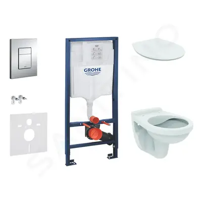 Grohe 38528SET-KD - Set předstěnové instalace, klozet Alpha se sedátkem, tlačítko Skate Cosmopol