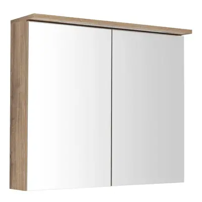 Aqualine KAWA STRIP galerka s LED osvětlením 80x70x22cm, dub emporio