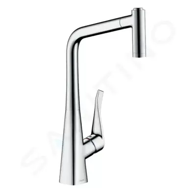 Hansgrohe 73824000 - Dřezová baterie Metris s výsuvnou sprškou, sBox, EcoSmart, chrom