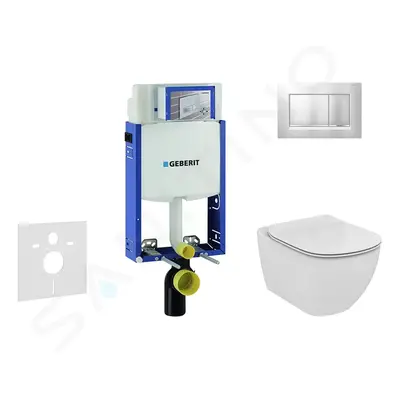 Geberit 110.302.00.5 NU7 - Modul pro závěsné WC s tlačítkem Sigma30, matný chrom/chrom + Ideal S