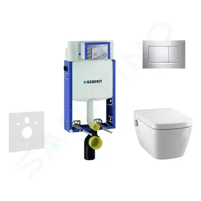 Geberit 110.302.00.5 NT6 - Modul pro závěsné WC s tlačítkem Sigma30, lesklý chrom/chrom mat + Te