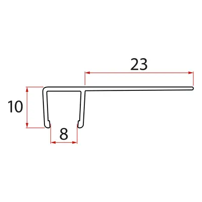 Gelco Set svislých těsnění pro sklo 8/8mm, 2000mm