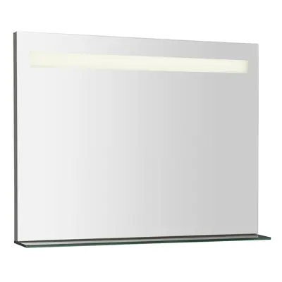 Sapho BRETO zrcadlo s LED osvětlením a policí 800x608mm