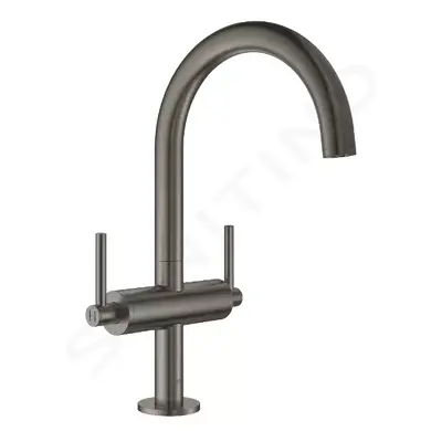 Grohe Atrio Umyvadlová baterie s výpustí a otočným výtokem, kartáčovaný Hard Graphite 21022AL3