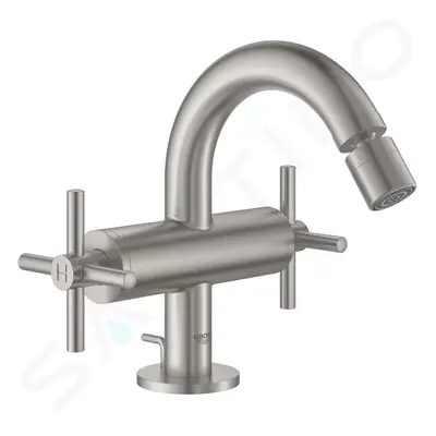 Grohe Atrio Bidetová baterie s výpustí, velikost M, supersteel 24027DC3