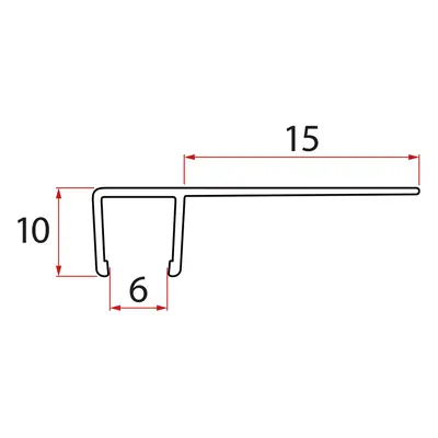 Gelco Set svislých těsnění pro sklo 6/6mm, 2000mm