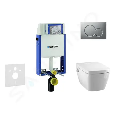 Geberit 110.302.00.5 NT3 - Modul pro závěsné WC s tlačítkem Sigma01, matný chrom + Tece One - sp