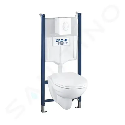 Grohe 39116000 - Set předstěnové instalace, klozetu a sedátka softclose, tlačítko Skate Air, alp