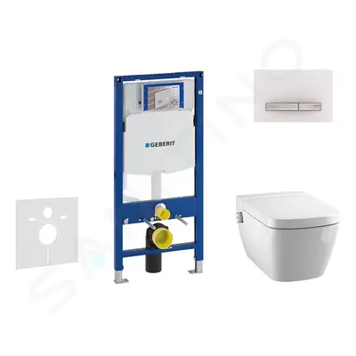 Geberit 111.300.00.5 NT8 - Modul pro závěsné WC s tlačítkem Sigma50, alpská bílá + Tece One - sp