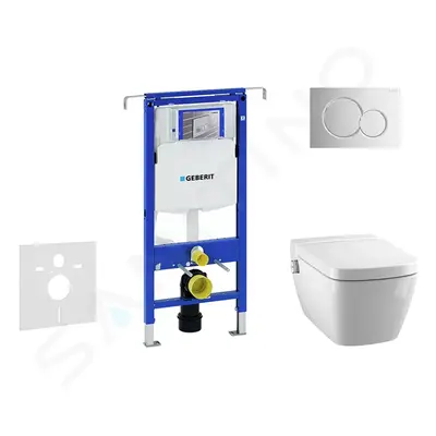 Geberit 111.355.00.5 NT2 - Modul pro závěsné WC s tlačítkem Sigma01, lesklý chrom + Tece One - s