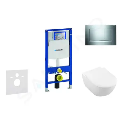 Geberit 111.300.00.5 NI6 - Modul pro závěsné WC s tlačítkem Sigma30, lesklý chrom/chrom mat + Vi