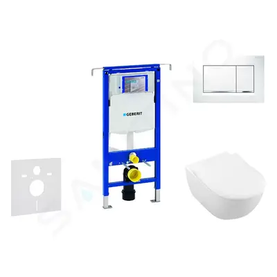 Geberit 111.355.00.5 NI5 - Modul pro závěsné WC s tlačítkem Sigma30, bílá/lesklý chrom + Villero