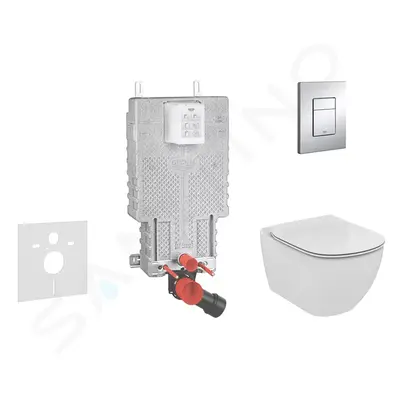 Grohe 38643SET-KF - Set předstěnové instalace, klozetu a sedátka Ideal Standard Tesi, tlačítka S