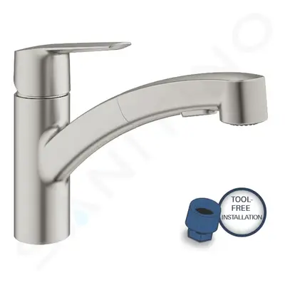 Grohe 30531DC1 - Dřezová baterie s výsuvnou sprškou, supersteel