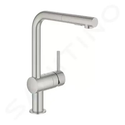 Grohe 30274DC0 - Dřezová baterie s výsuvnou sprškou, supersteel