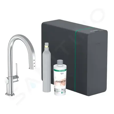 Hansgrohe 76806000 - Dřezová baterie s výsuvnou koncovkou, SodaSystem, sBox, chrom