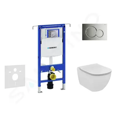 Geberit 111.355.00.5 NF2 - Modul pro závěsné WC s tlačítkem Sigma01, lesklý chrom + Ideal Standa