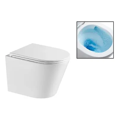 Olsen spa Závěsné WC OVALE BASSO TORNADO se SLIM sedátkem Soft-close