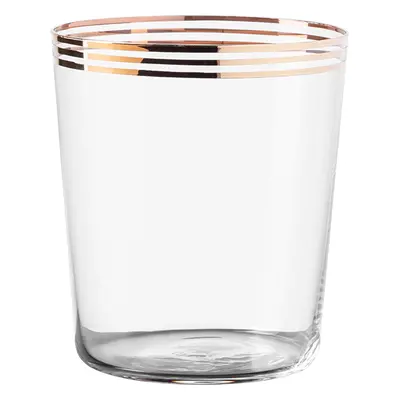 Poháry Tumbler se třemi pruhy ve zlaté barvě 440 ml set 6 ks – 21st Century Glas - 322175