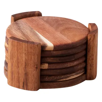 Podložky ve stojanu set 7 ks o 11,8 cm – FLOW Wooden - 593717