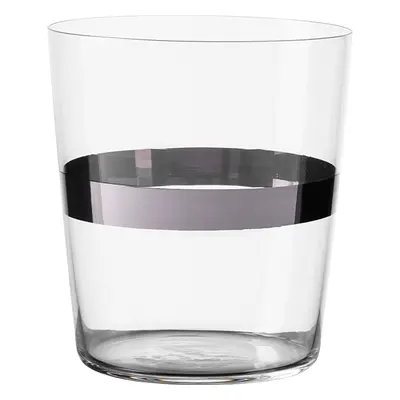 Poháry Tumbler s pruhem v platinové barvě 440 ml set 6 ks – 21st Century Glas Lunasol META Glass