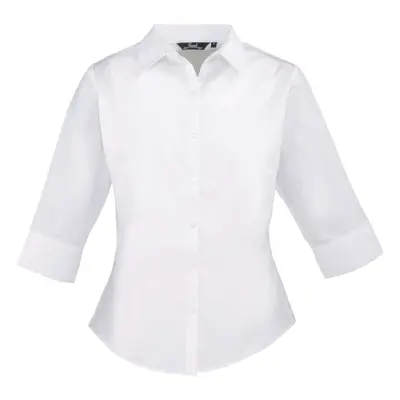 Dámská popelínová košile s 3/4 rukávem Blouse