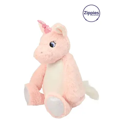 Růžový plyšový jednorožec se zipem Unicorn