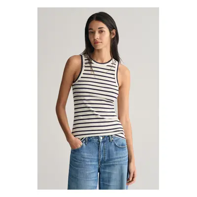 TRIČKO GANT STRIPED TANK TOP EGGSHELL