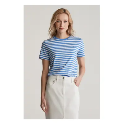 TRIČKO GANT REG STRIPED SHIELD SS T-SHIRT PERFECT BLUE