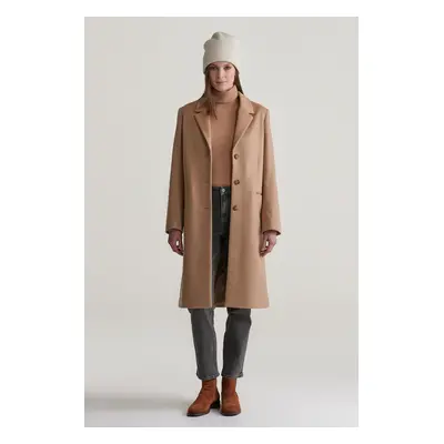 KABÁT GANT CLASSIC TAILORED WOOL COAT WARM KHAKI