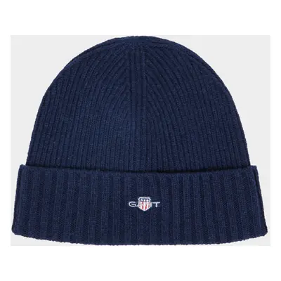 ČEPICE GANT UNISEX. SHIELD WOOL BEANIE MARINE